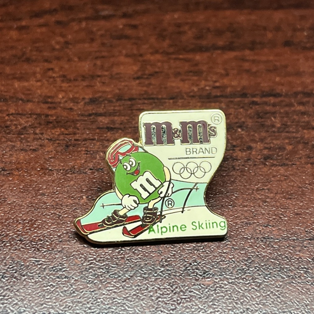 Olympic Winter Games 1992 Albertville M&M's Alpine Skiing Event Lapel Pin